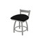 Holland Bar Stool Co 18" Low Back Swivel Vanity Stool, Nickel Finish, Black Vinyl Seat 82118ANBlkVinyl - alternate 1